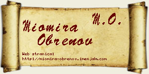 Miomira Obrenov vizit kartica